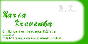 maria krevenka business card